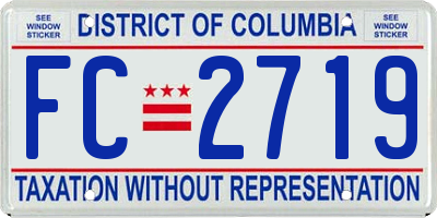 DC license plate FC2719