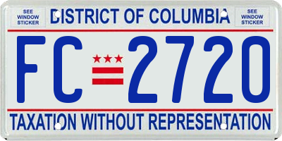 DC license plate FC2720