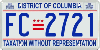 DC license plate FC2721