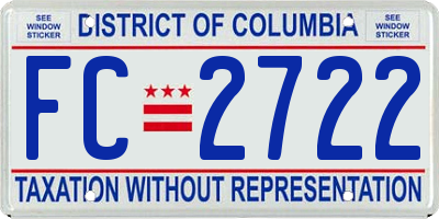 DC license plate FC2722