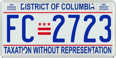 DC license plate FC2723