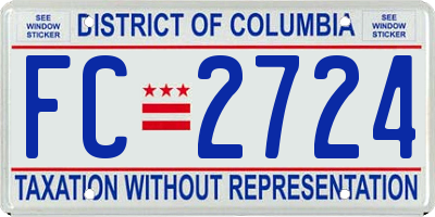 DC license plate FC2724