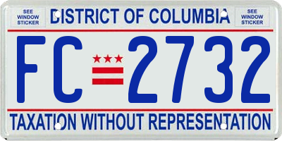 DC license plate FC2732