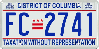 DC license plate FC2741