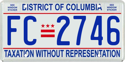 DC license plate FC2746