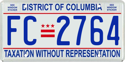 DC license plate FC2764