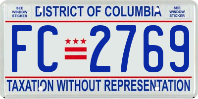 DC license plate FC2769