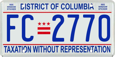 DC license plate FC2770