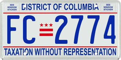 DC license plate FC2774