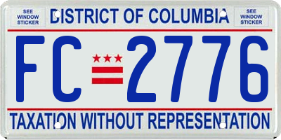 DC license plate FC2776