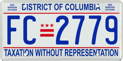 DC license plate FC2779