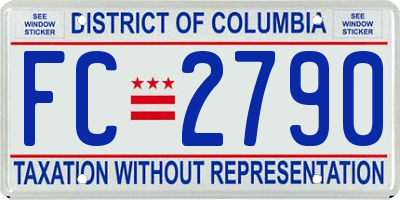 DC license plate FC2790