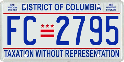 DC license plate FC2795