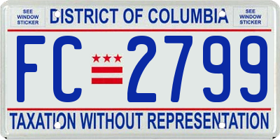 DC license plate FC2799