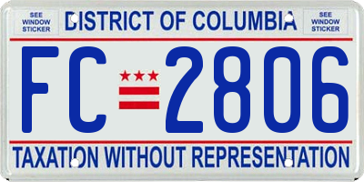 DC license plate FC2806