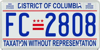 DC license plate FC2808