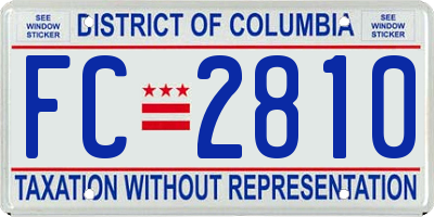 DC license plate FC2810