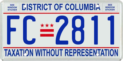 DC license plate FC2811