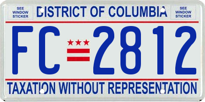 DC license plate FC2812