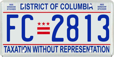 DC license plate FC2813