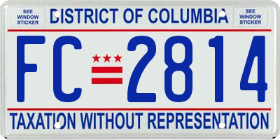 DC license plate FC2814