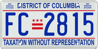 DC license plate FC2815