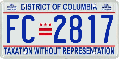 DC license plate FC2817