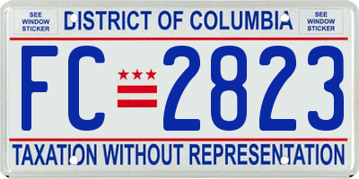 DC license plate FC2823