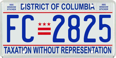 DC license plate FC2825