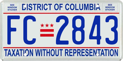 DC license plate FC2843