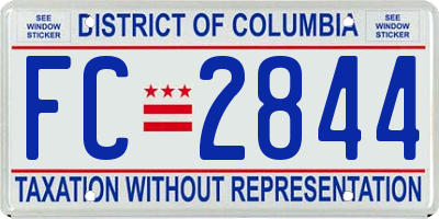 DC license plate FC2844