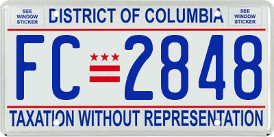 DC license plate FC2848