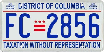 DC license plate FC2856