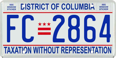 DC license plate FC2864