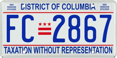 DC license plate FC2867