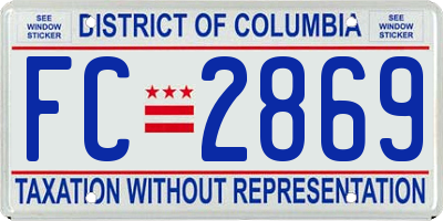 DC license plate FC2869