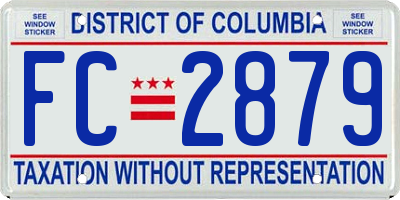 DC license plate FC2879