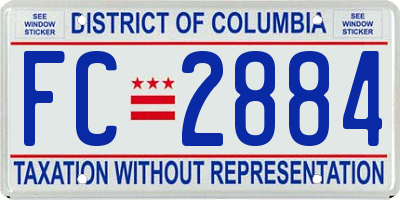 DC license plate FC2884