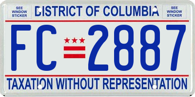 DC license plate FC2887