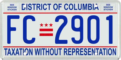 DC license plate FC2901