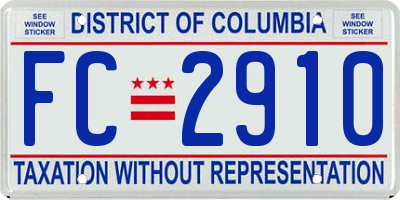 DC license plate FC2910