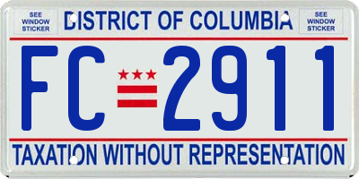 DC license plate FC2911