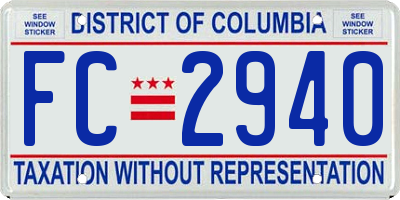 DC license plate FC2940