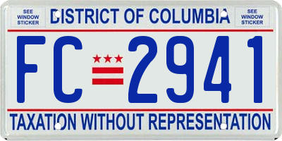 DC license plate FC2941