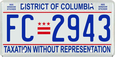 DC license plate FC2943