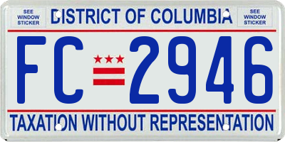 DC license plate FC2946