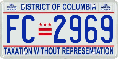 DC license plate FC2969