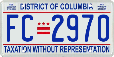 DC license plate FC2970