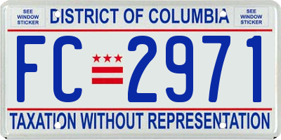 DC license plate FC2971