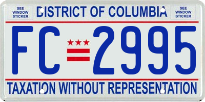 DC license plate FC2995